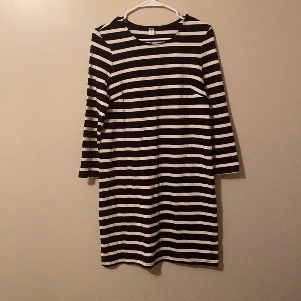 Old Navy Black & White Stripe Dress